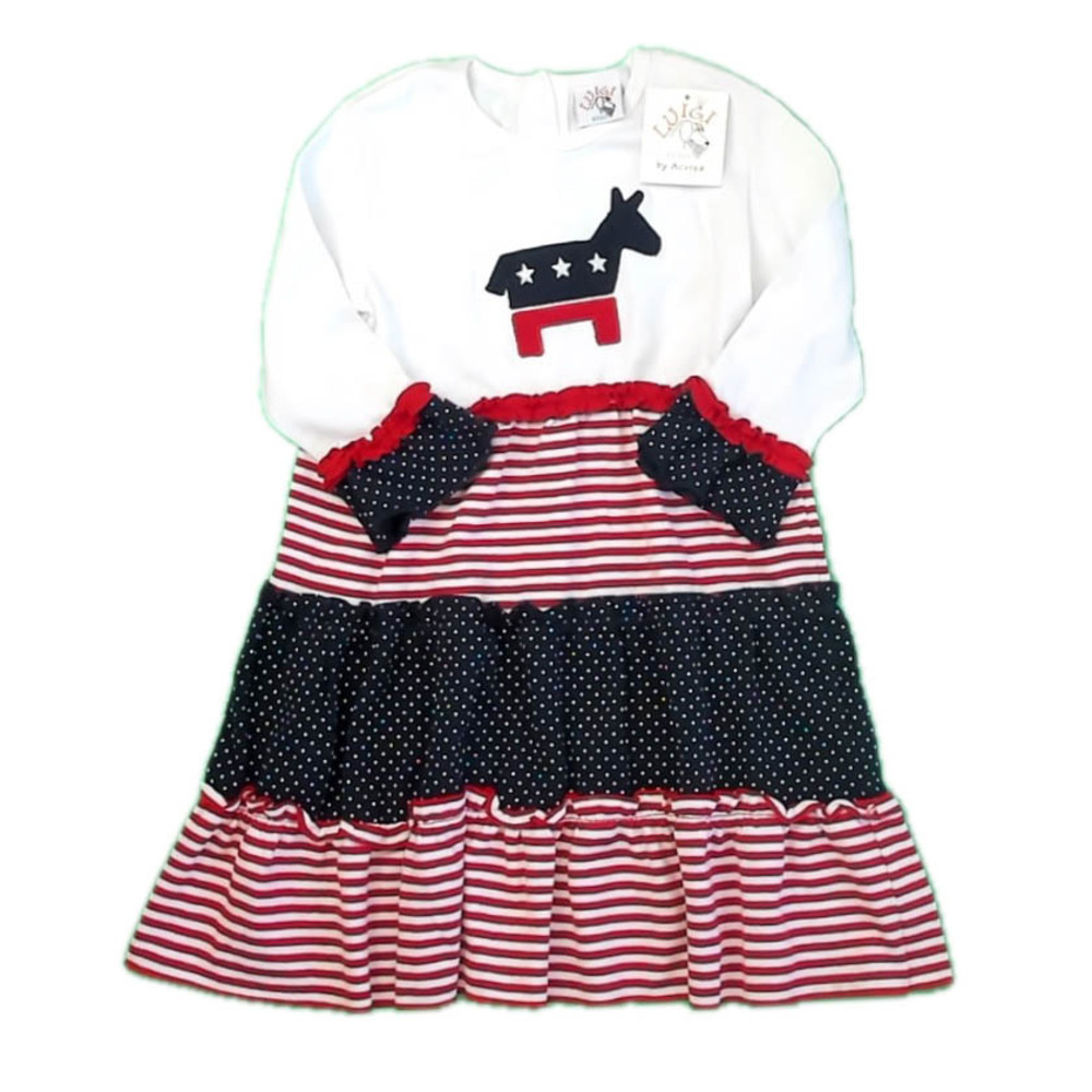 Luigi Girls Red | White | Blue Dress size: 5T
